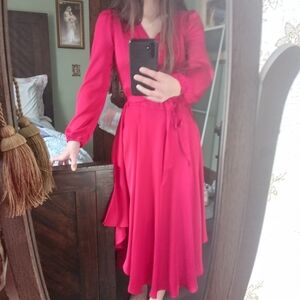 Red Vince Camuto Midi Dress